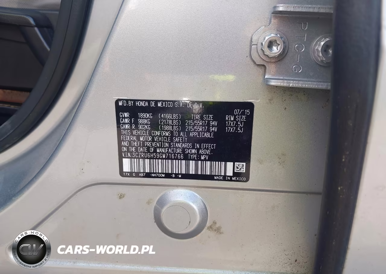 2016 Honda Hr-V Ex VIN:3CZRU6H59GM716766 - 9