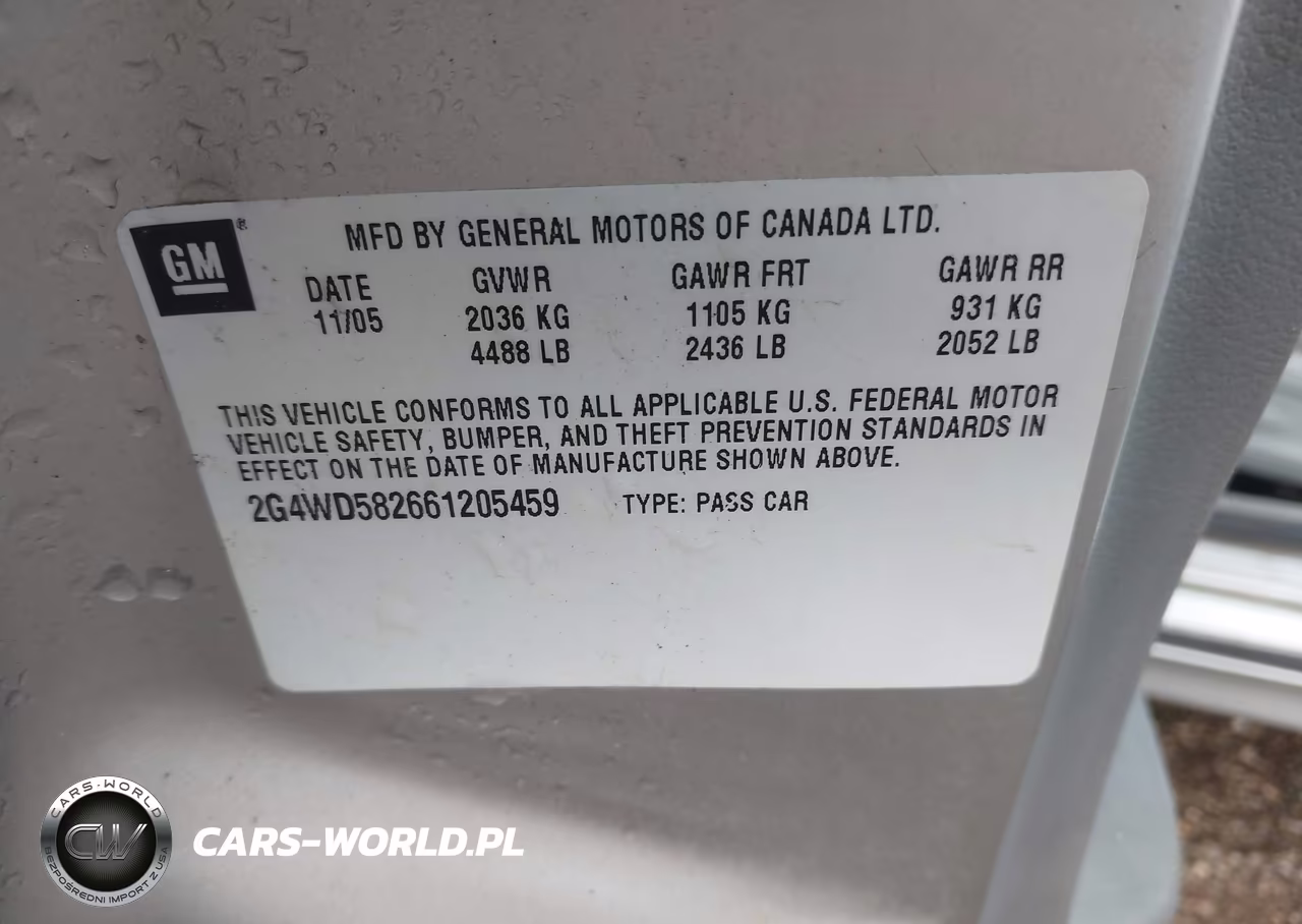 2006 Buick Lacrosse Cxl VIN:2G4WD582661205459 - 9