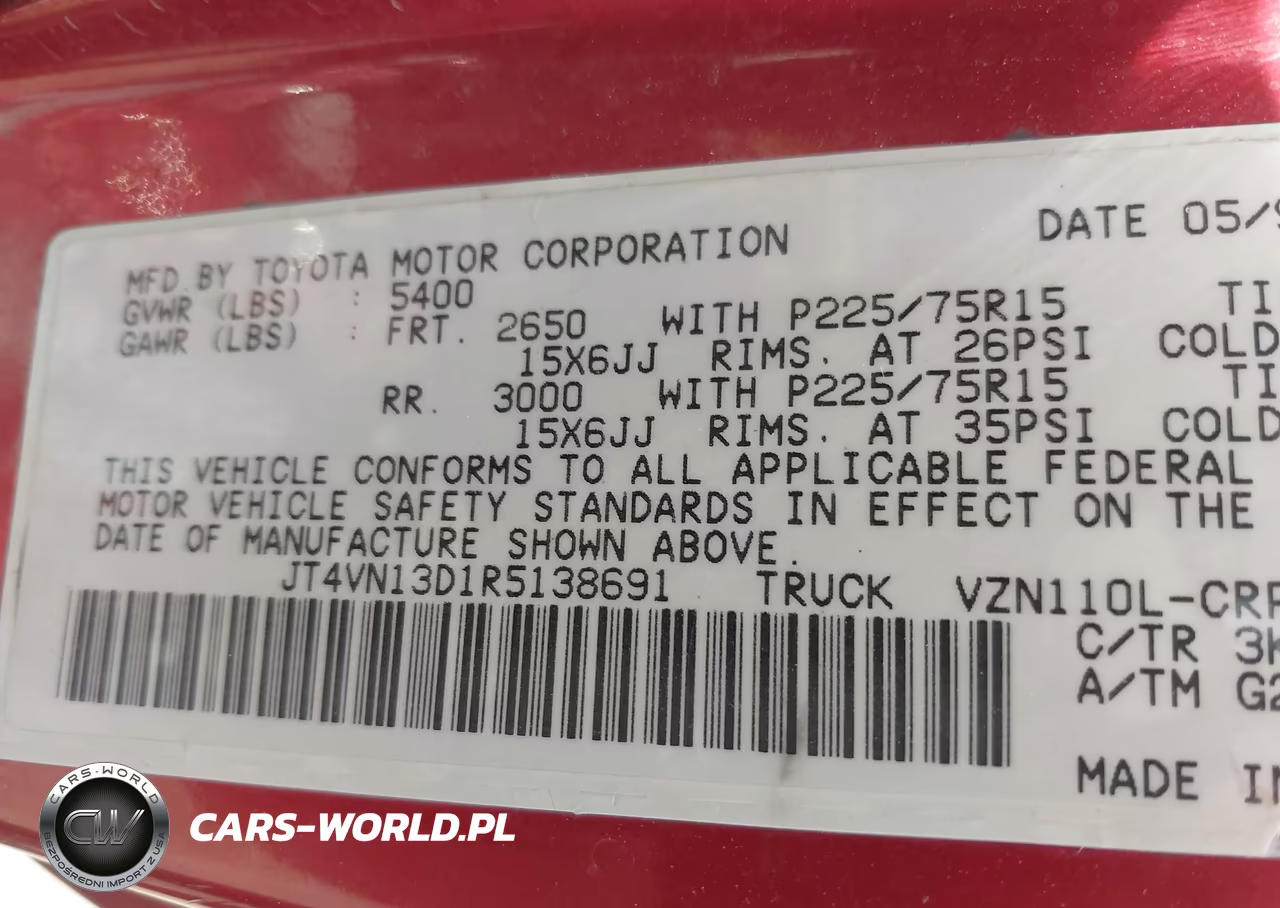 1994 Toyota Pickup 1-2 Ton Ex Lng Whlbase-Dx VIN:JT4VN13D1R5138691 - 9