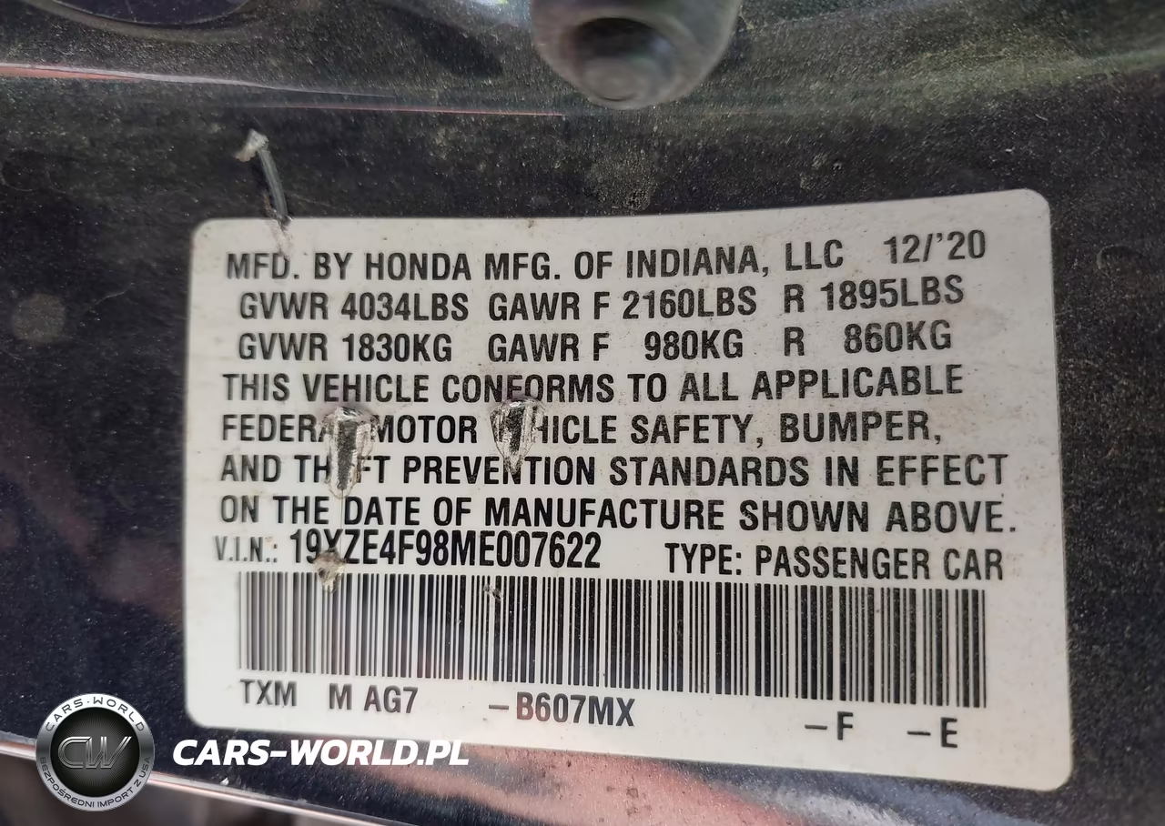 2021 Honda Insight Touring VIN:19XZE4F98ME007622 - 9