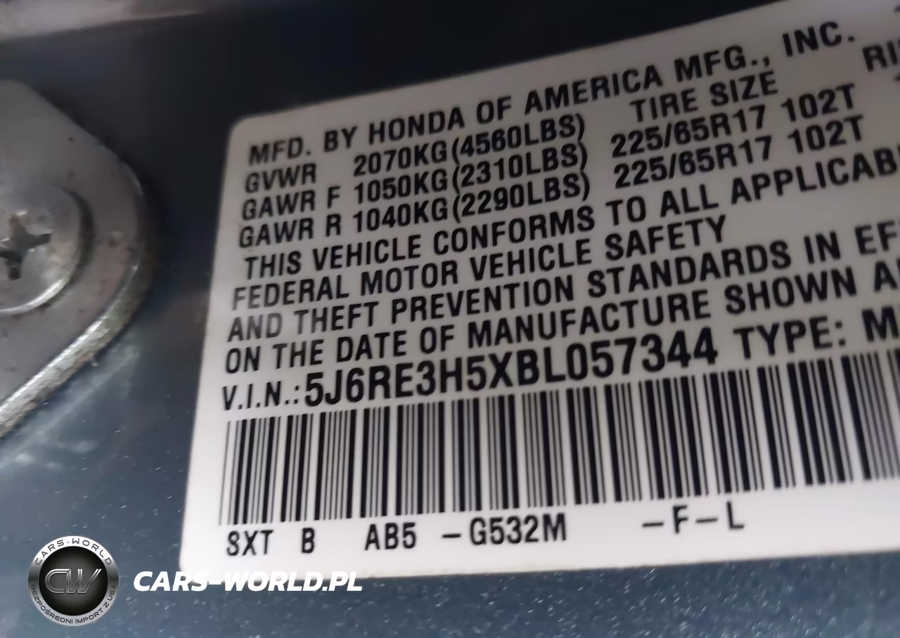 2011 Honda Cr-V Ex VIN:5J6RE3H5XBL057344 - 9