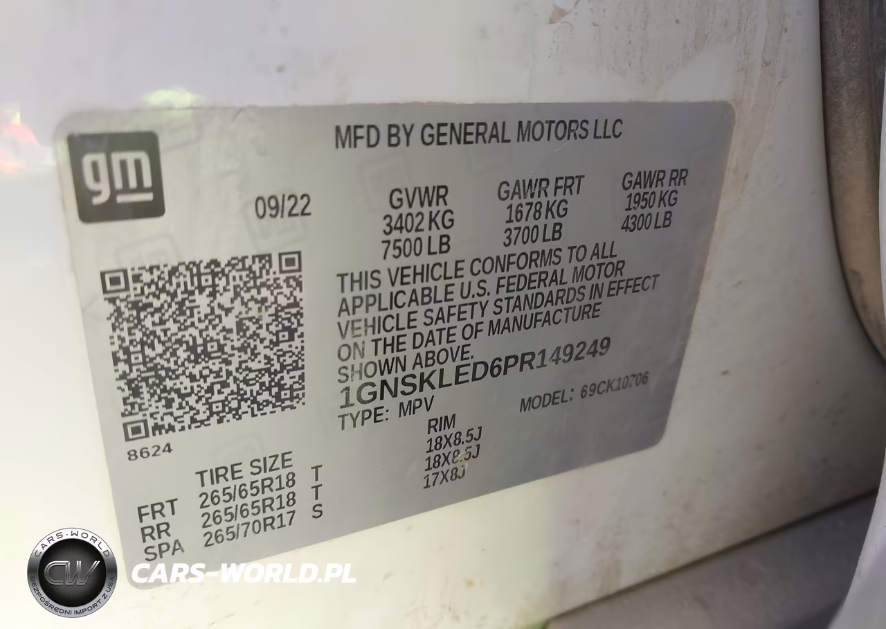 2023 Chevrolet Tahoe 4Wd Commercial Fleet VIN:1GNSKLED6PR149249 - 9