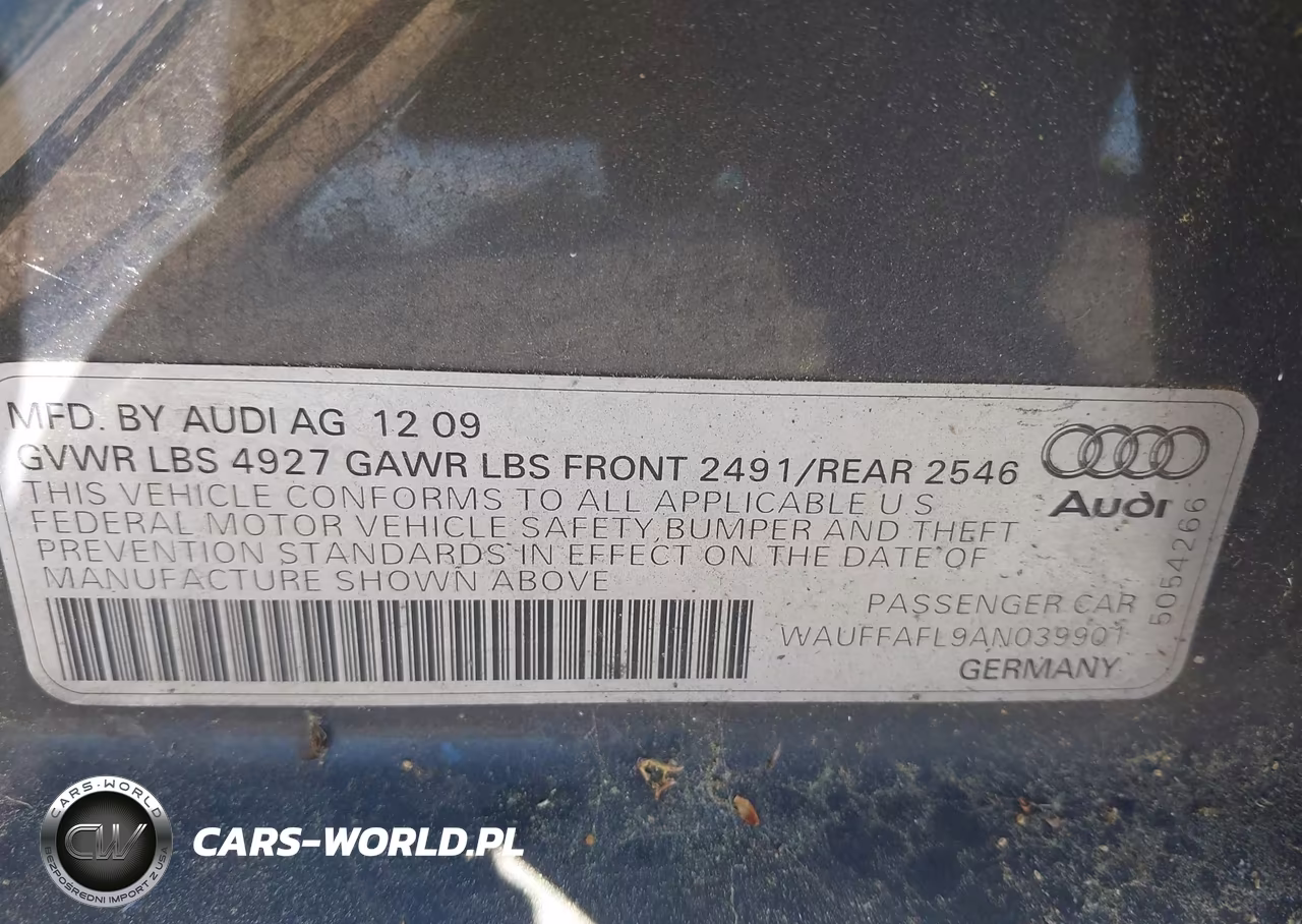 2010 Audi A4 2.0T Premium VIN:WAUFFAFL9AN039901 - 9