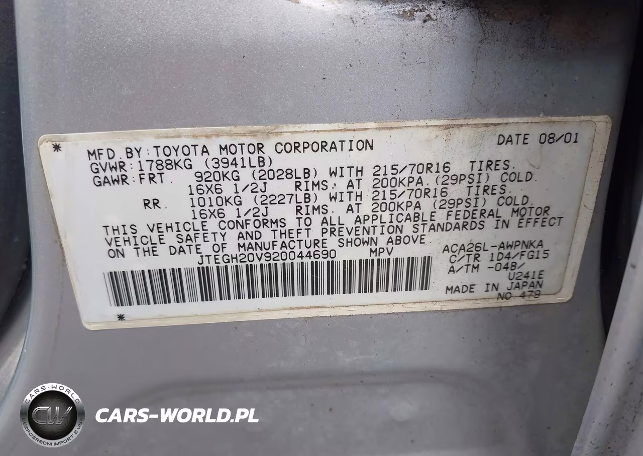 2002 Toyota Rav4 VIN:JTEGH20V920044690 - 9