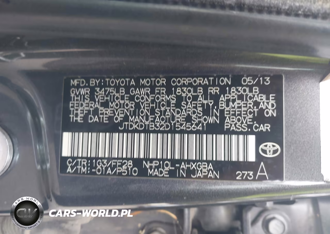 2013 Toyota Prius C Three VIN:JTDKDTB32D1545641 - 9