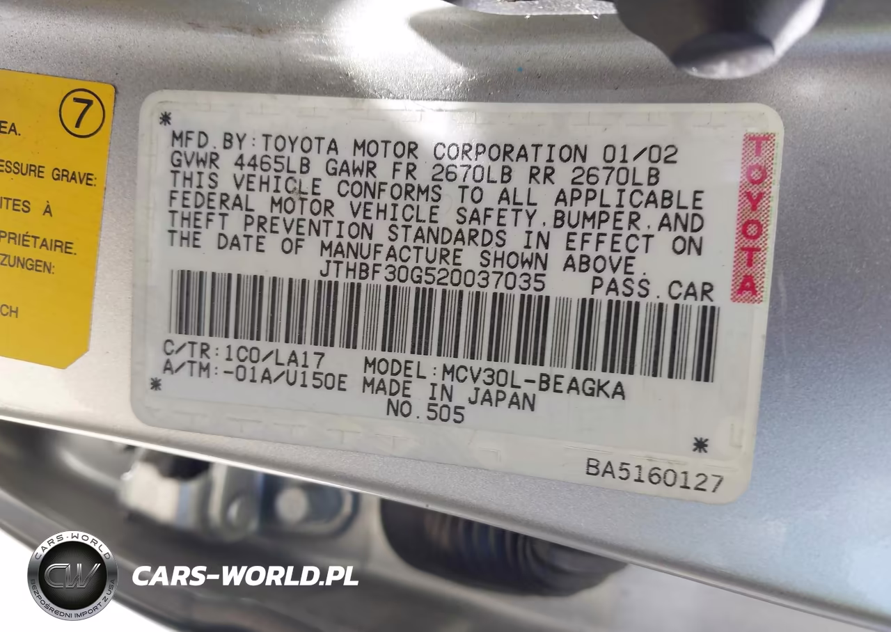 2002 Lexus Es 300 VIN:JTHBF30G520037035 - 9
