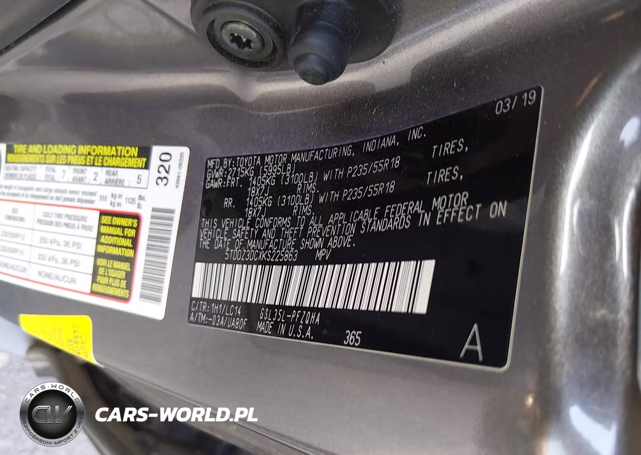 2019 Toyota Sienna Xle 7 Passenger VIN:5TDDZ3DCXKS225863 - 9