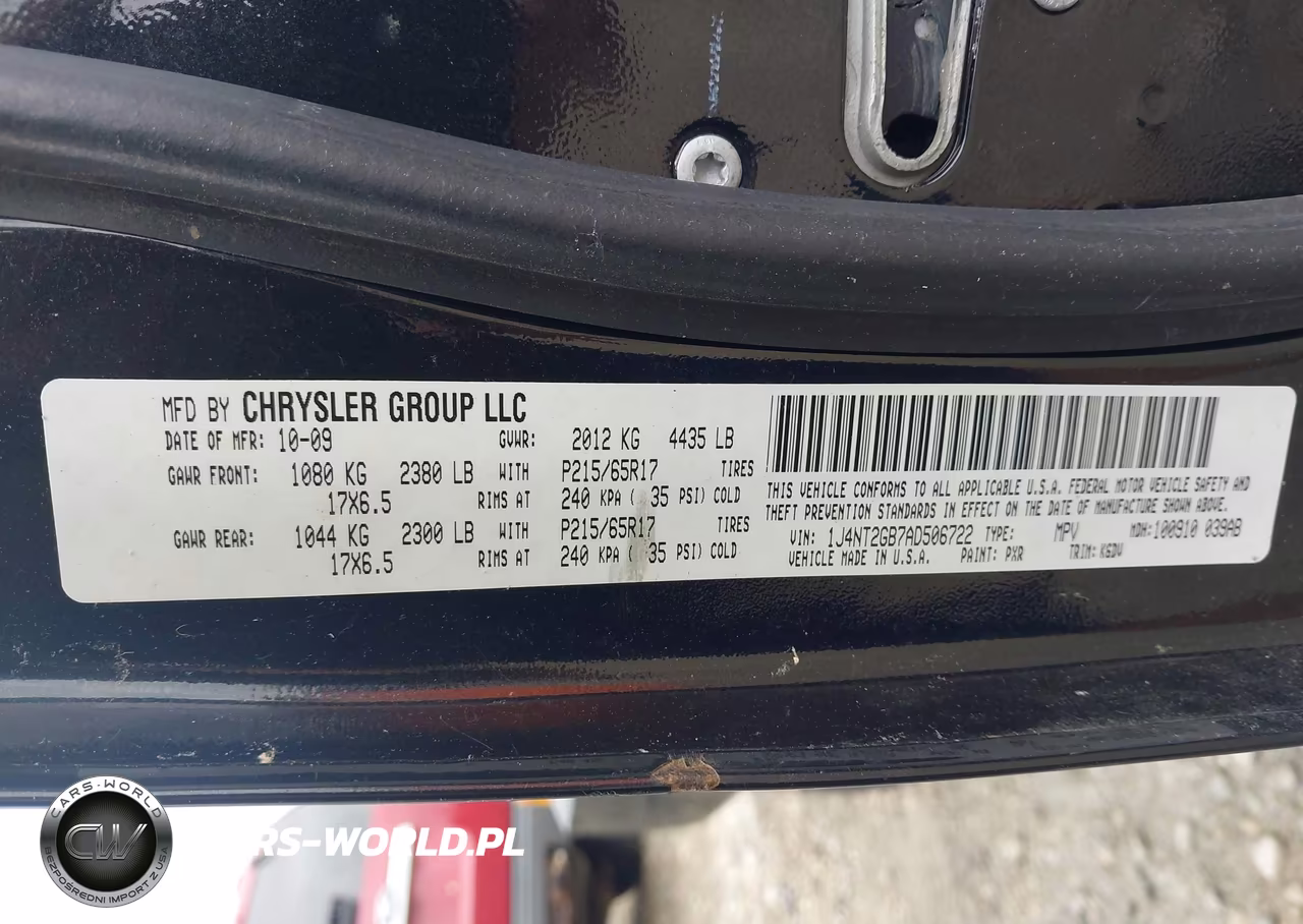 2010 Jeep Patriot Sport VIN:1J4NT2GB7AD506722 - 9