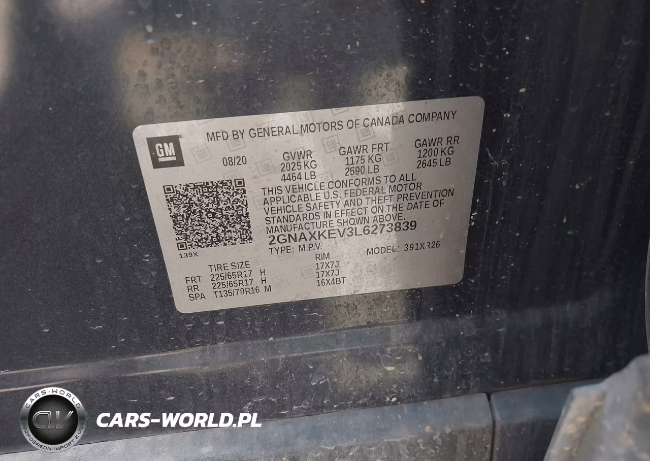 2020 Chevrolet Equinox Fwd Lt 1.5L Turbo VIN:2GNAXKEV3L6273839 - 9