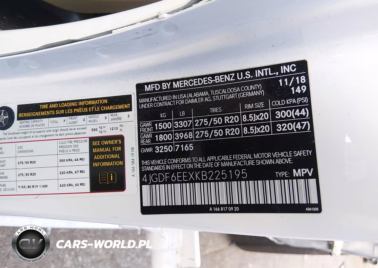 2019 Mercedes-Benz Gls 450 4Matic VIN:4JGDF6EEXKB225195 - 9