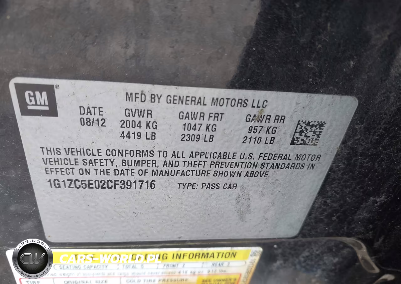 2012 Chevrolet Malibu 1Lt VIN:1G1ZC5E02CF391716 - 9