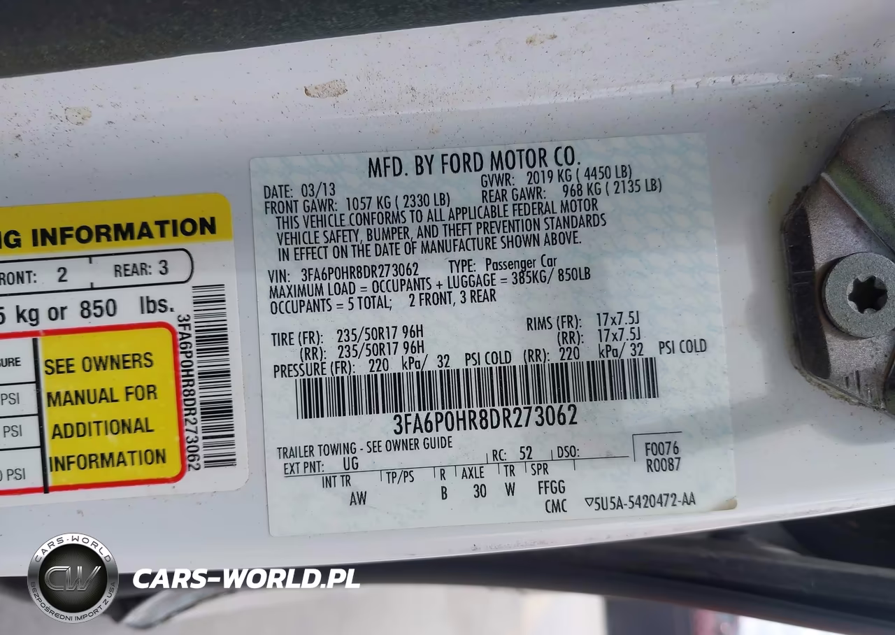 2013 Ford Fusion Se VIN:3FA6P0HR8DR273062 - 9
