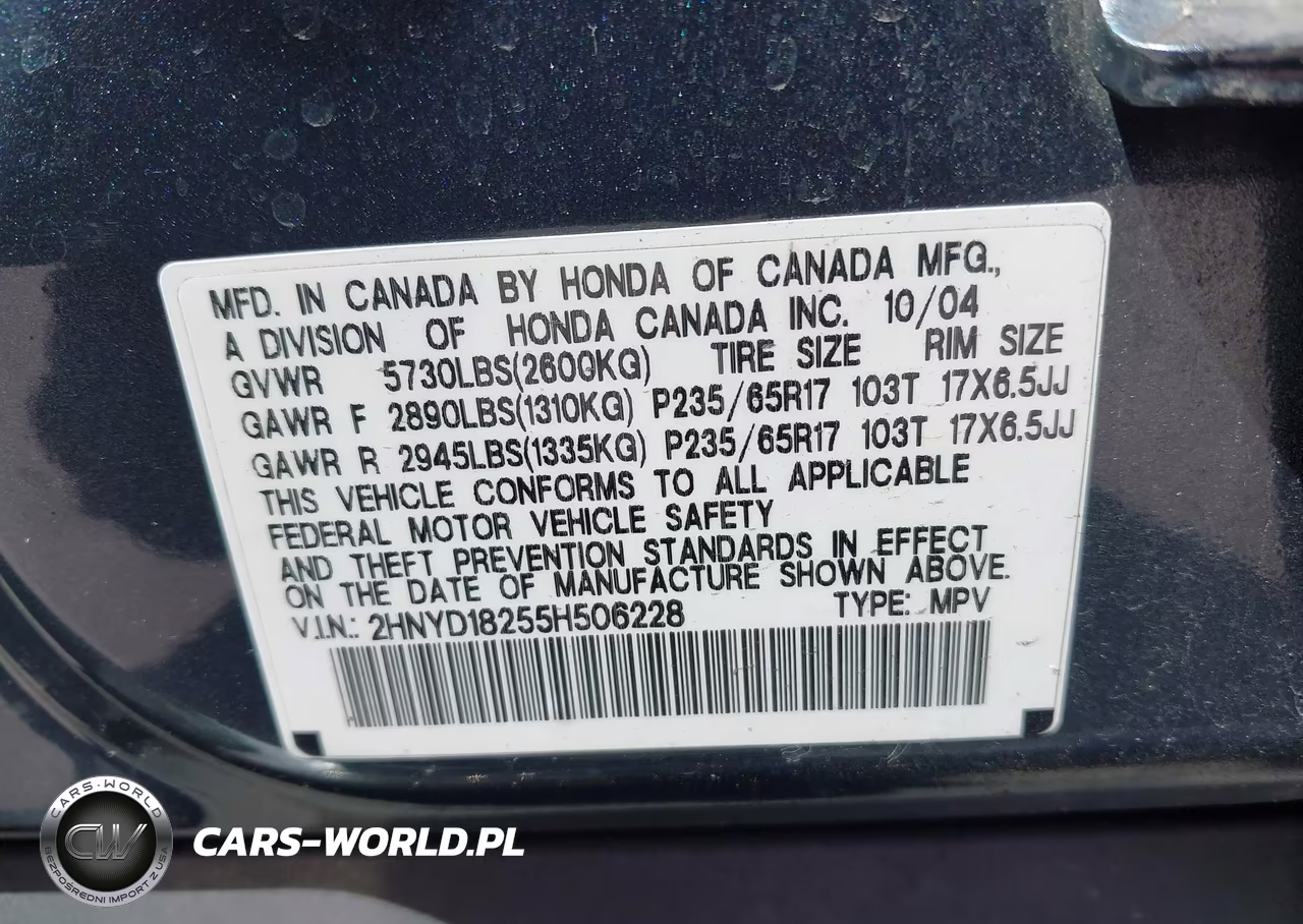 2005 Acura Mdx VIN:2HNYD18255H506228 - 9