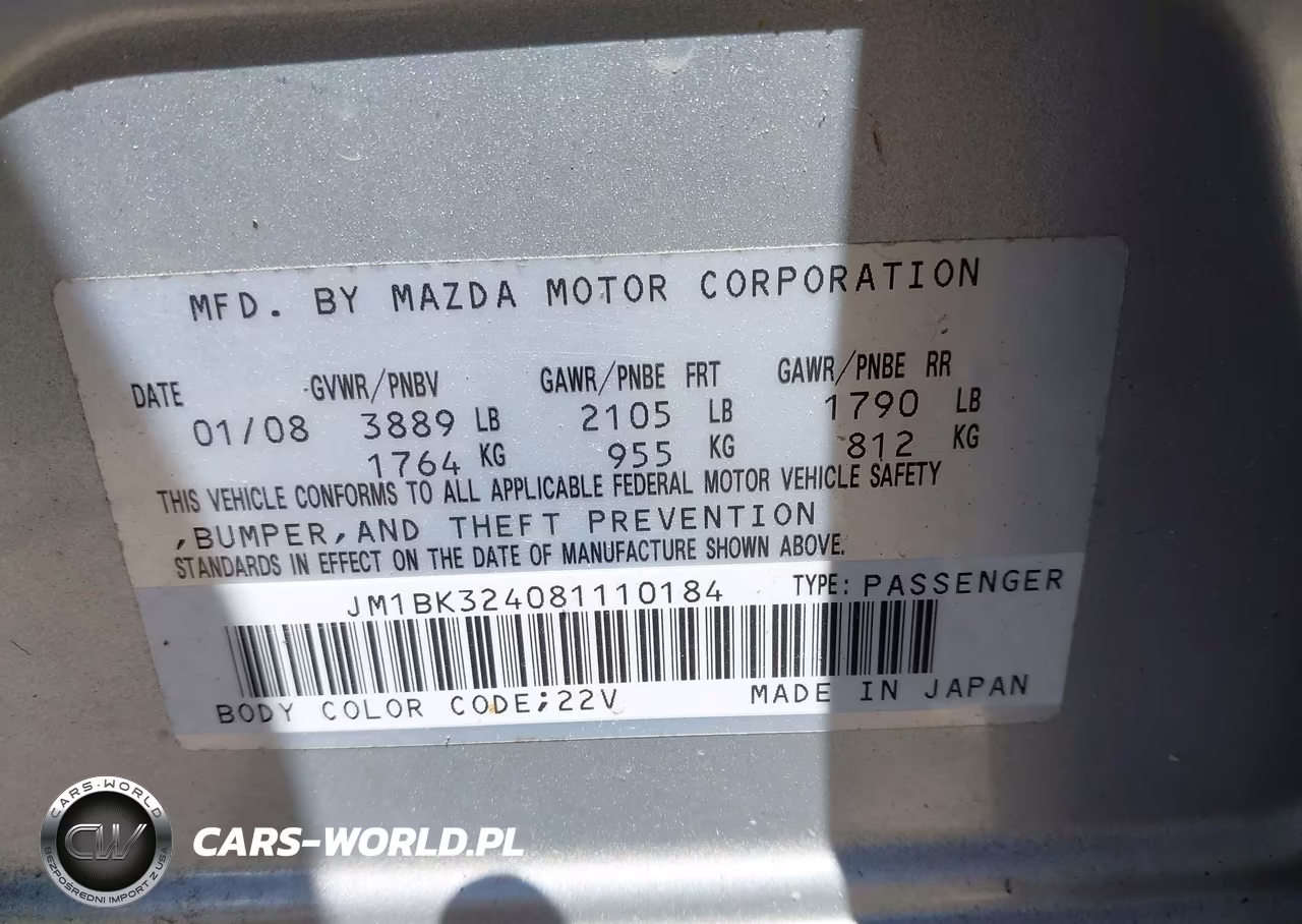 2008 Mazda Mazda3 S Touring VIN:JM1BK324081110184 - 9