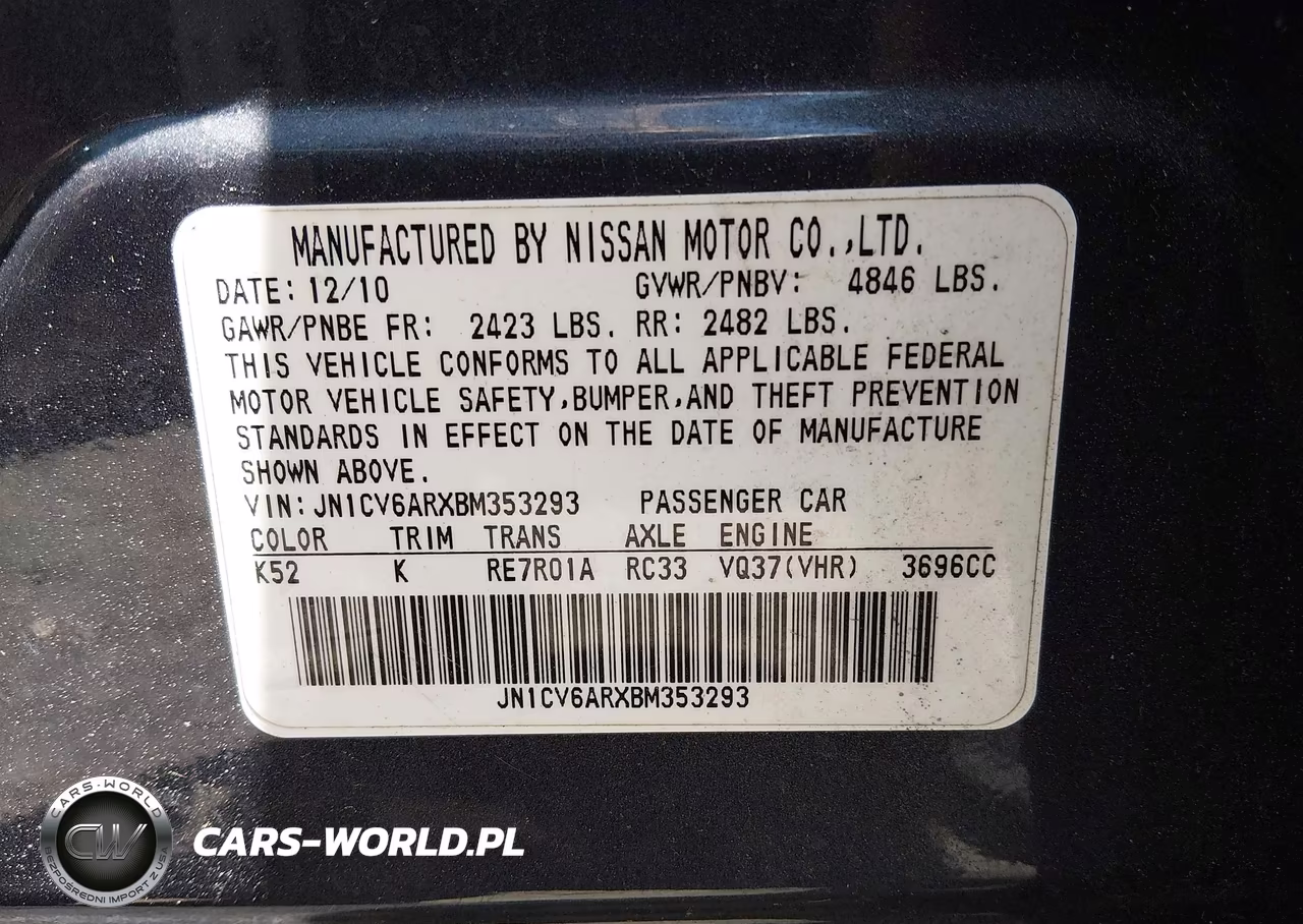 2011 Infiniti G37X VIN:JN1CV6ARXBM353293 - 9