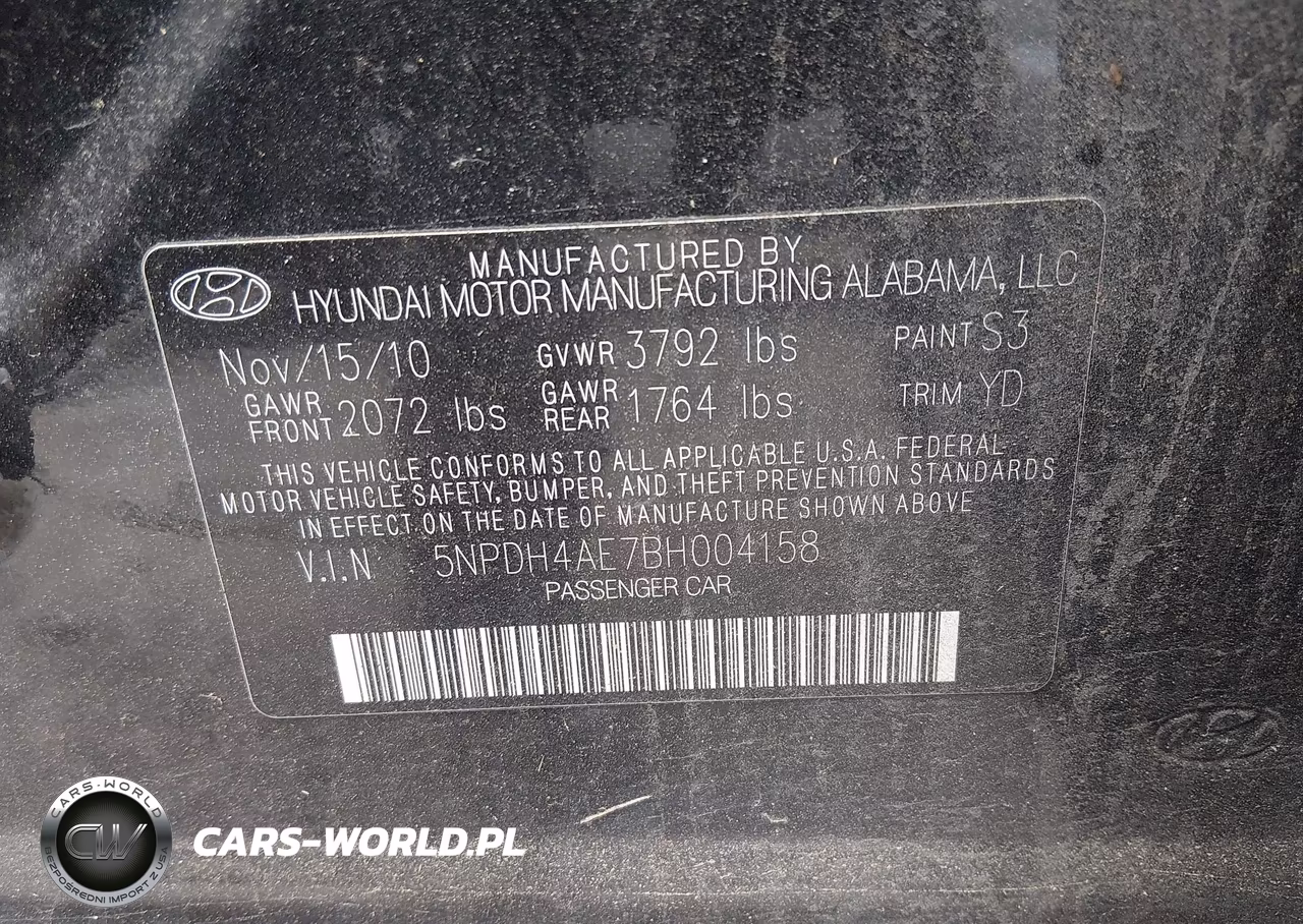 2011 Hyundai Elantra Gls VIN:5NPDH4AE7BH004158 - 9