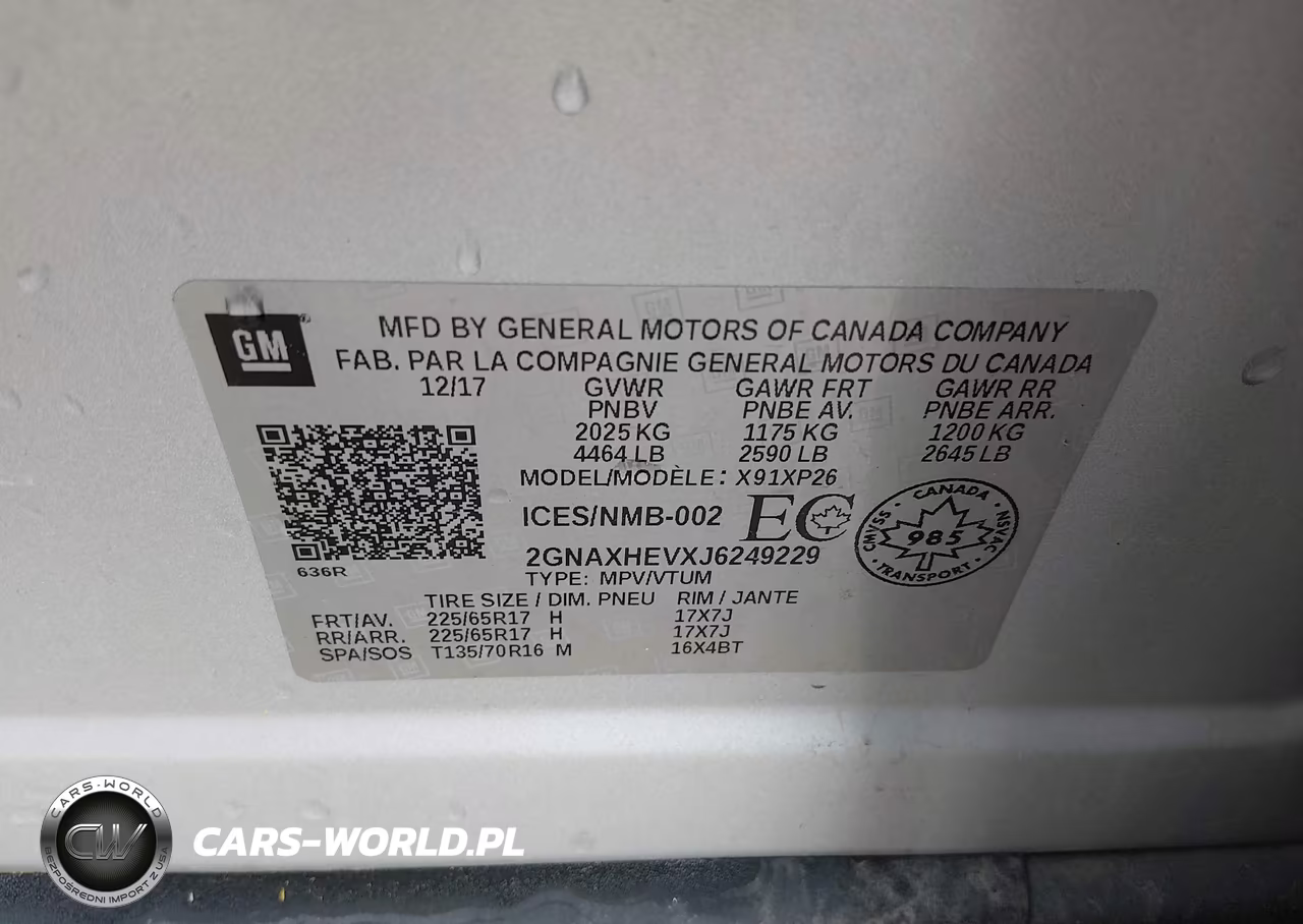 2018 Chevrolet Equinox Ls VIN:2GNAXHEVXJ6249229 - 9