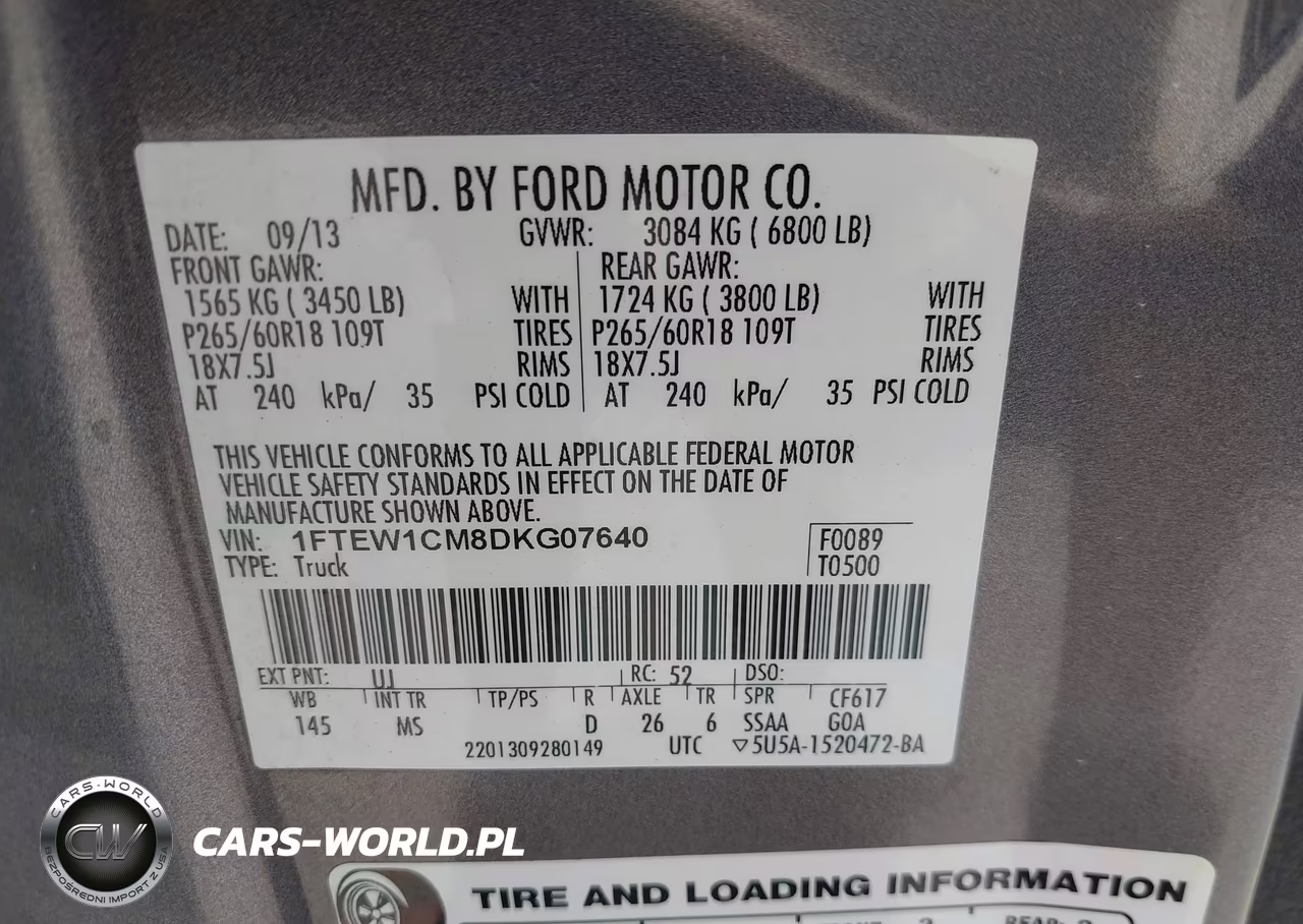 2013 Ford F-150 Xlt VIN:1FTEW1CM8DKG07640 - 9