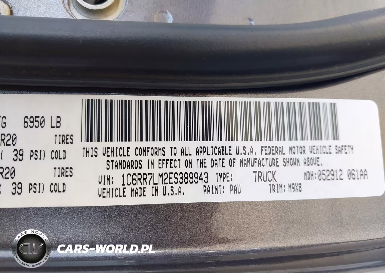 2014 Ram 1500 Big Horn VIN:1C6RR7LM2ES389943 - 9