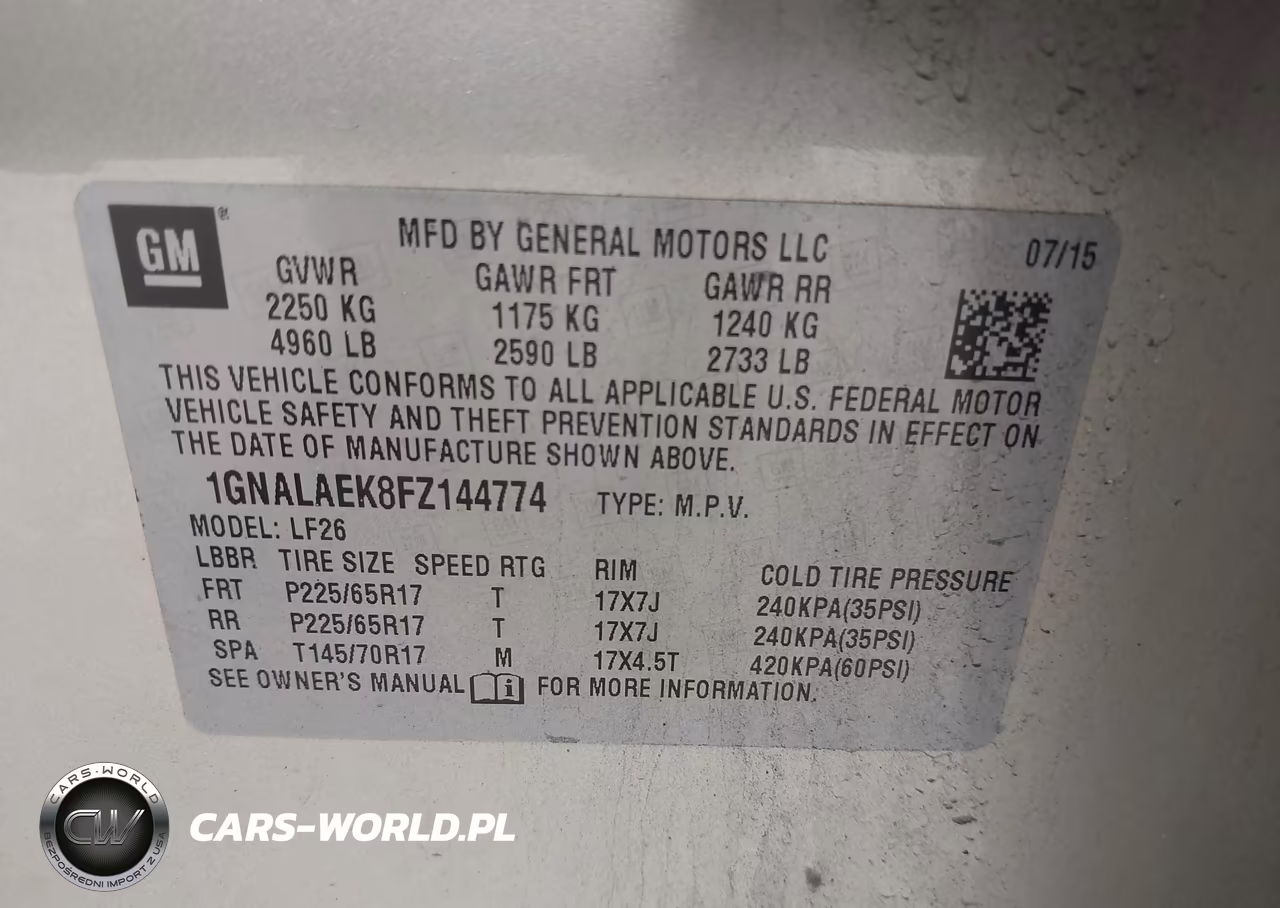 2015 Chevrolet Equinox Ls VIN:1GNALAEK8FZ144774 - 9