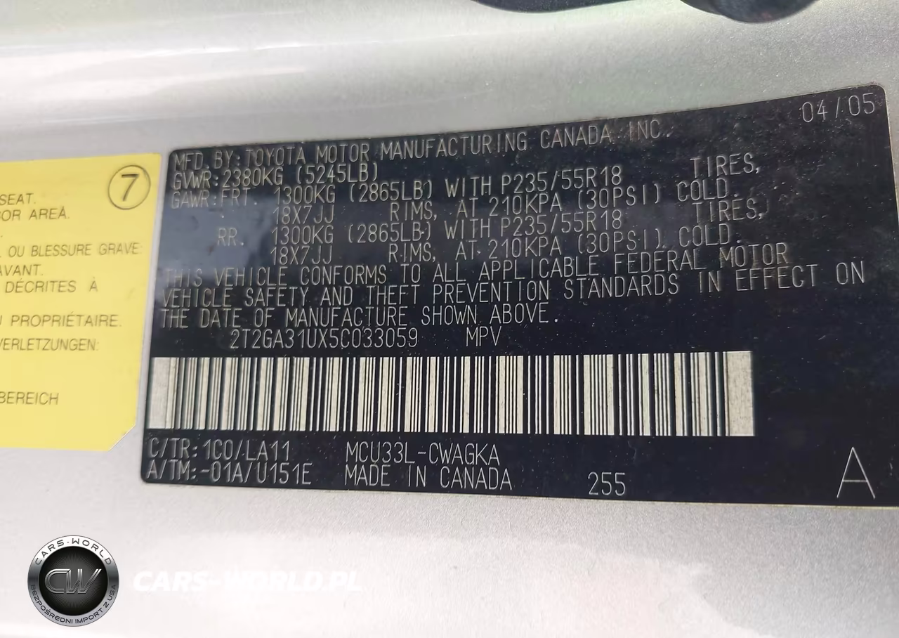 2005 Lexus Rx 330 VIN:2T2GA31UX5C033059 - 9