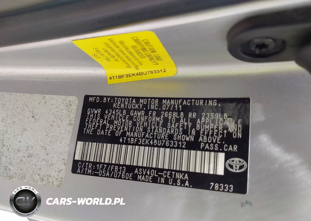 2011 Toyota Camry Le VIN:4T1BF3EK4BU763312 - 9