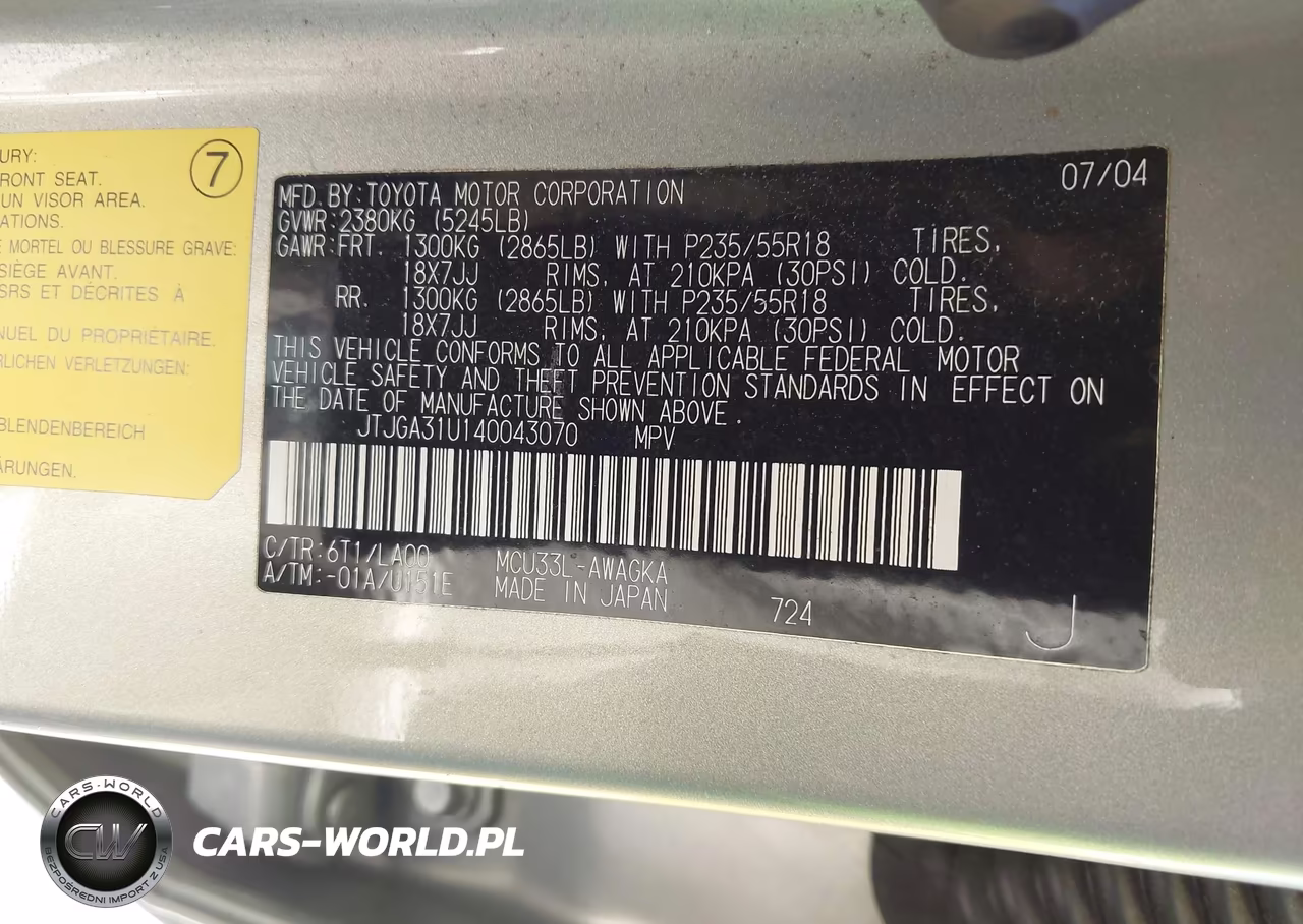 2004 Lexus Rx 330 VIN:JTJGA31U140043070 - 9