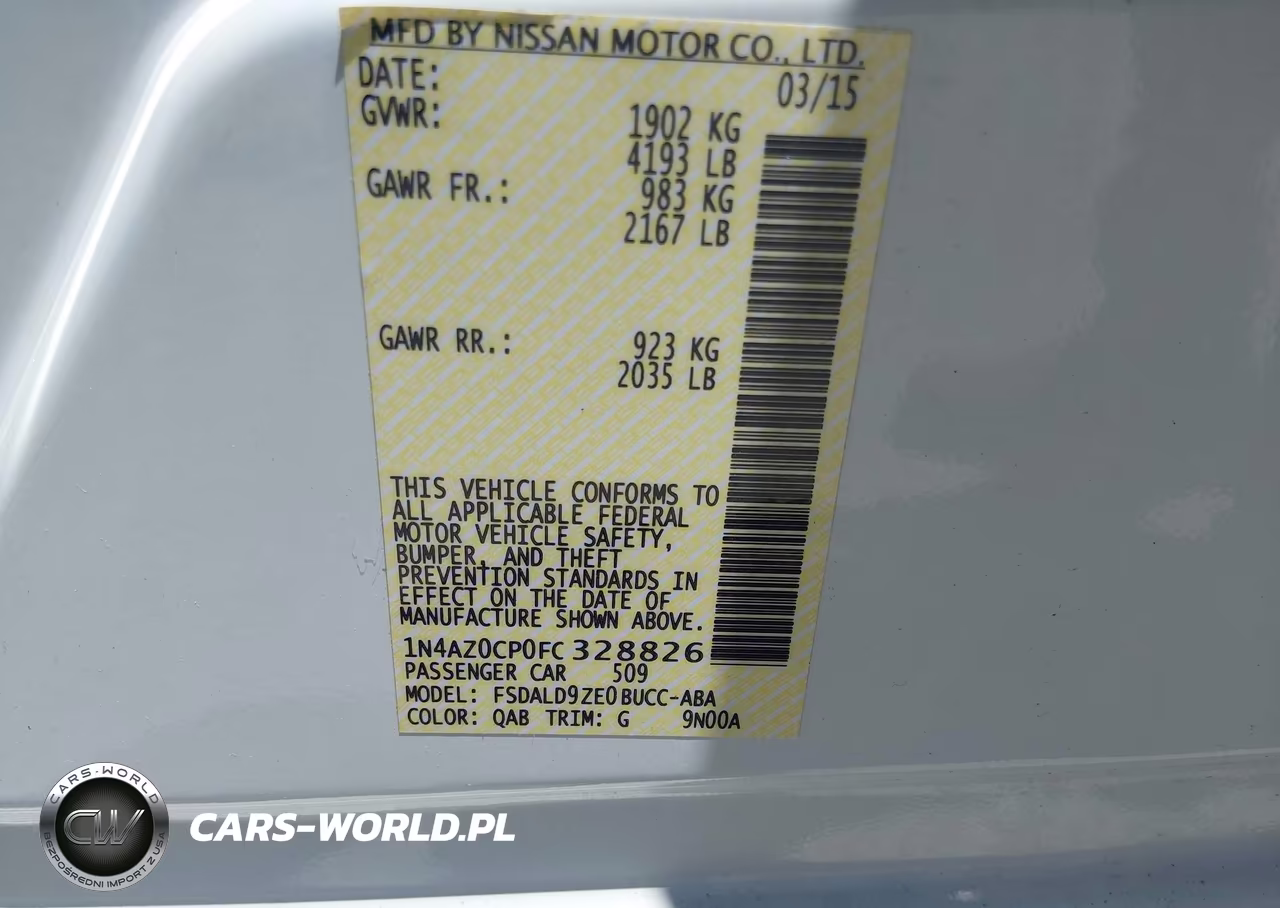 2015 Nissan Leaf Sv VIN:1N4AZ0CP0FC328826 - 9