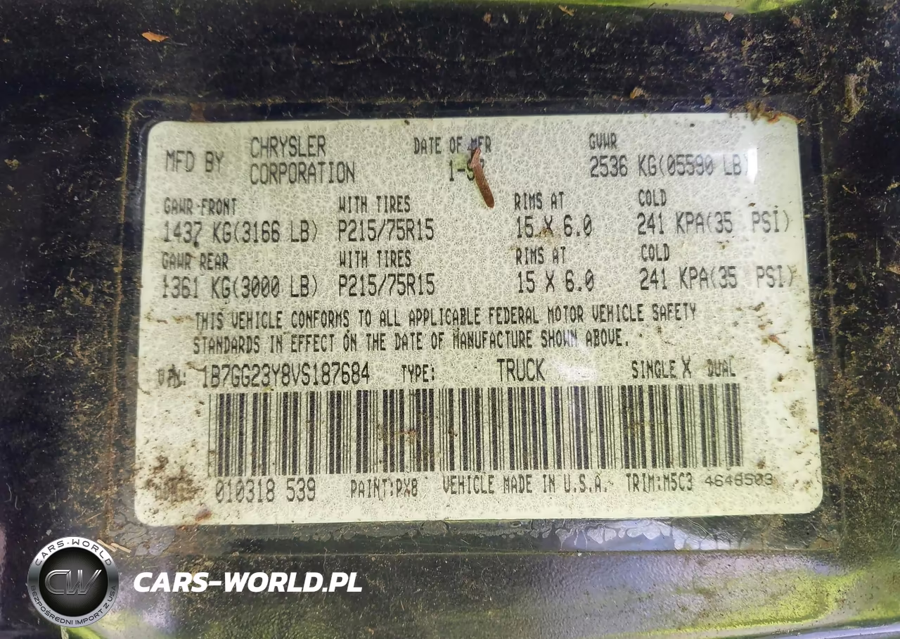 1997 Dodge Dakota Slt-Sport VIN:1B7GG23Y8VS187684 - 9