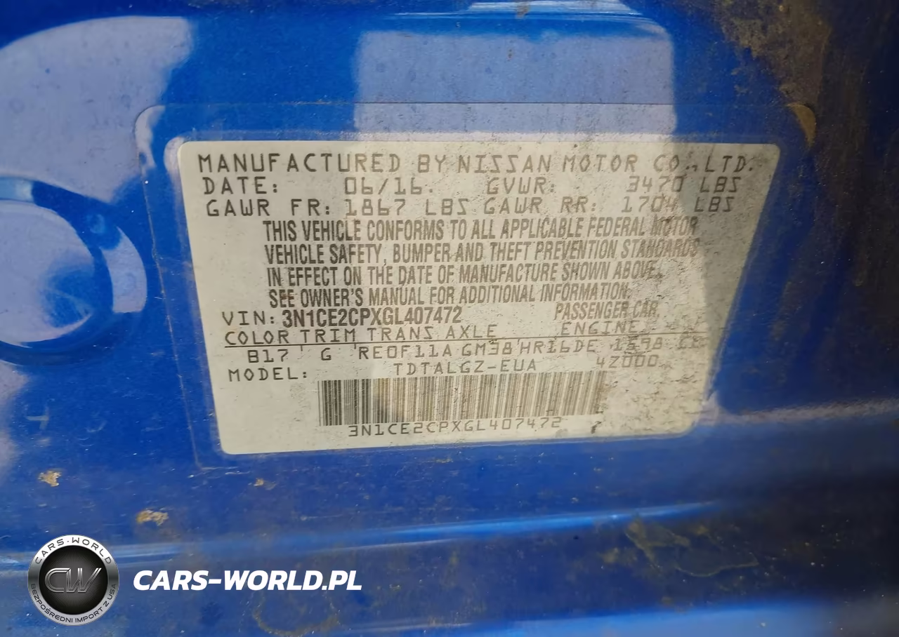 2016 Nissan Versa Note Sr VIN:3N1CE2CPXGL407472 - 9