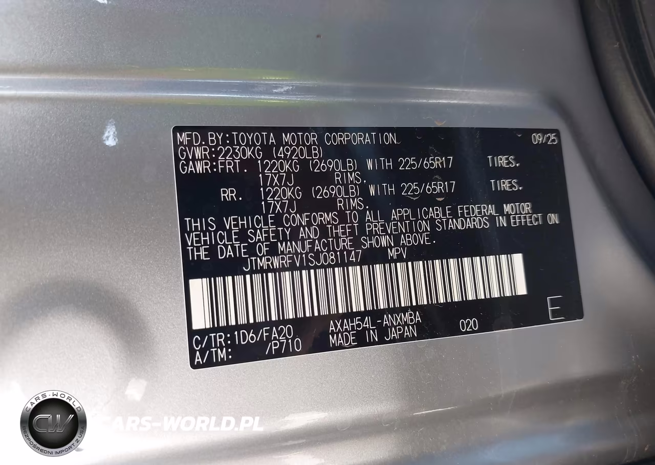 2025 Toyota Rav4 Hybrid Xle VIN:JTMRWRFV1SJ081147 - 9