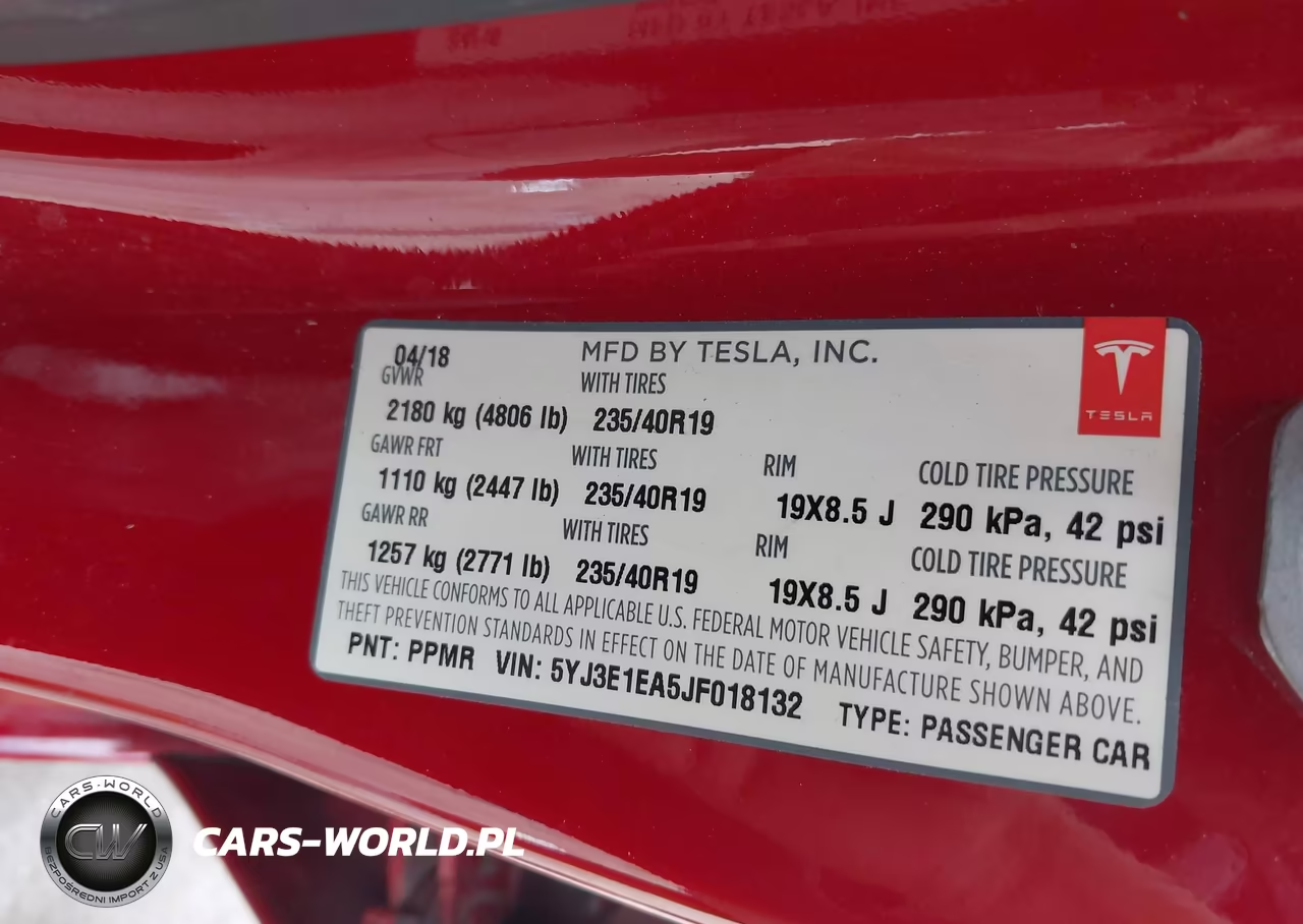 2018 Tesla Model 3 Long Range-Mid Range VIN:5YJ3E1EA5JF018132 - 9