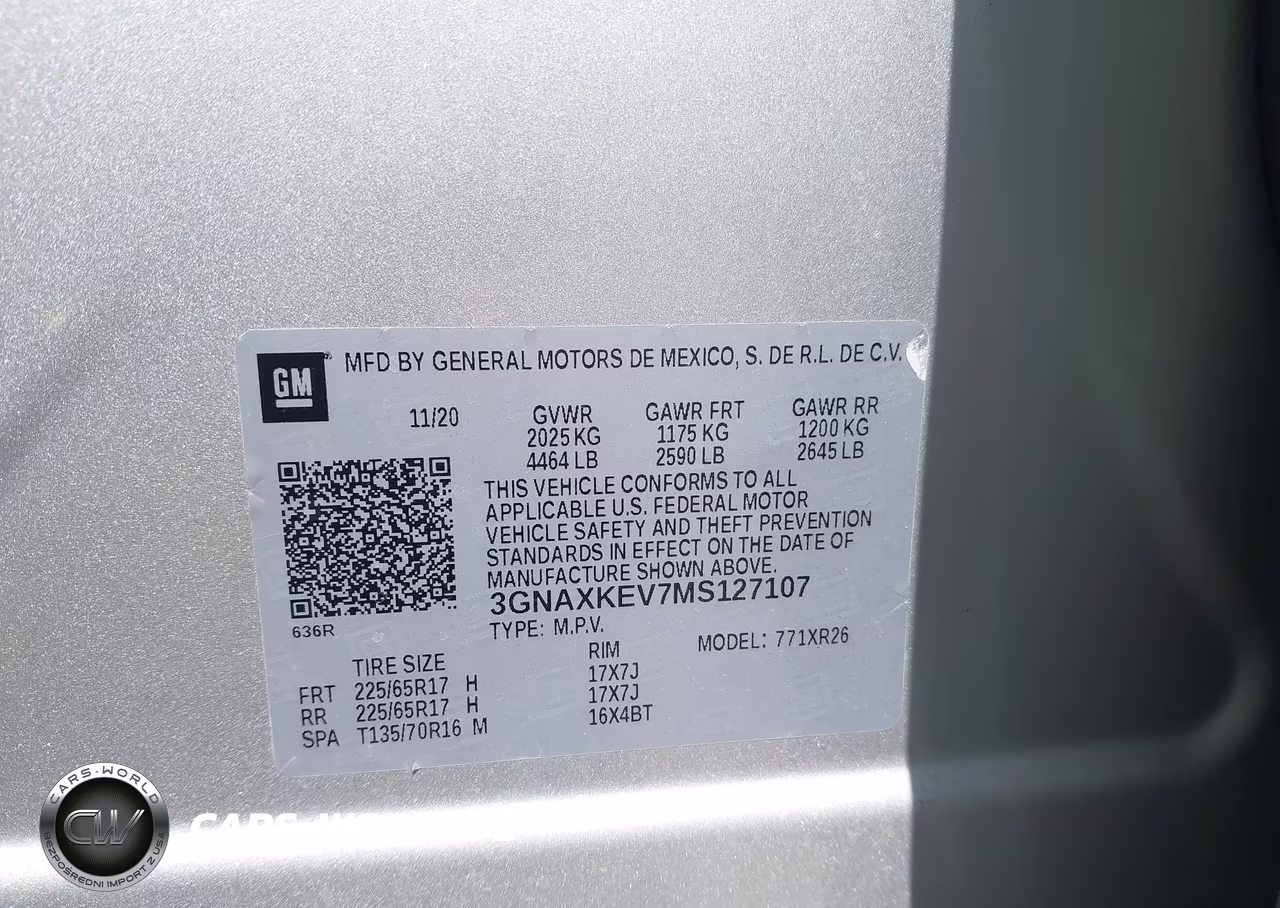 2021 Chevrolet Equinox Fwd Lt VIN:3GNAXKEV7MS127107 - 9