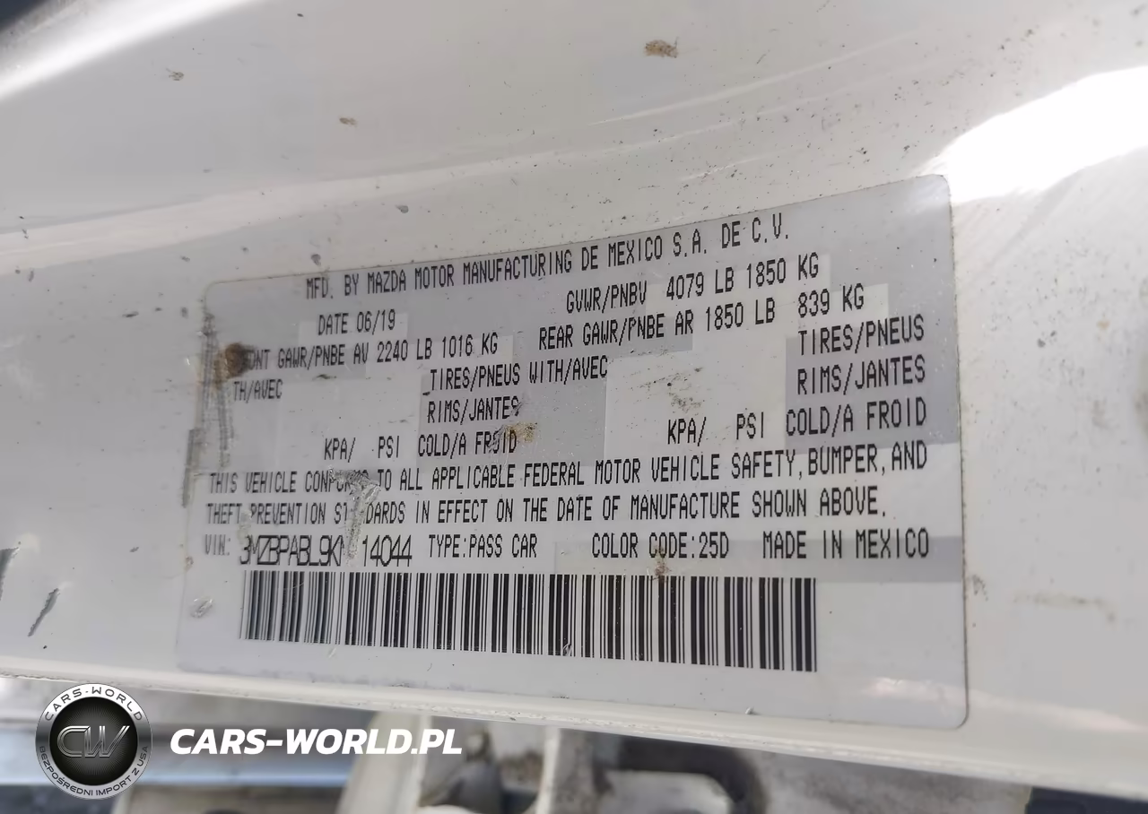 2019 Mazda Mazda3 VIN:3MZBPABL9KM114044 - 9