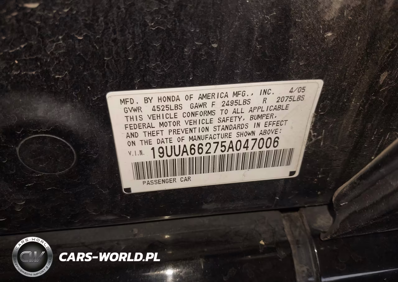 2005 Acura Tl VIN:19UUA66275A047006 - 9