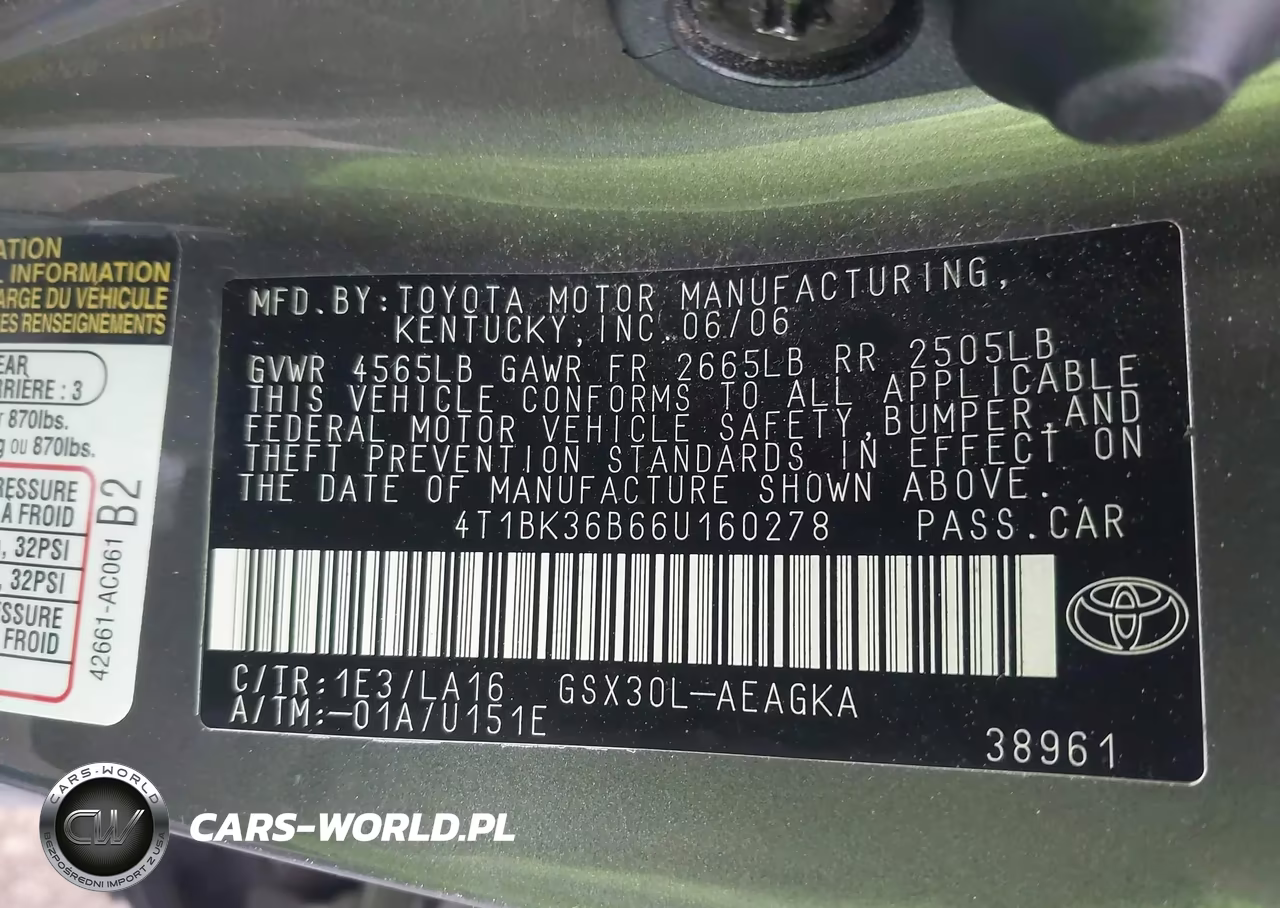 2006 Toyota Avalon Xls VIN:4T1BK36B66U160278 - 9