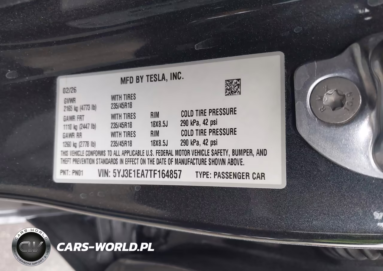2026 Tesla Model 3 Premium Rear-Wheel Drive-Rear-Wheel Drive VIN:5YJ3E1EA7TF164857 - 9