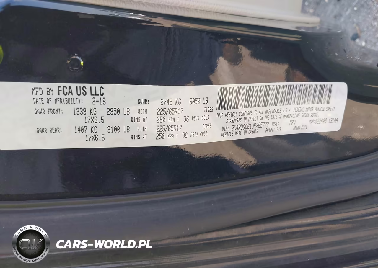 2018 Dodge Grand Caravan Sxt VIN:2C4RDGCG1JR265773 - 9