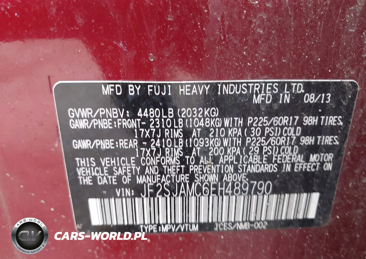 2014 Subaru Forester 2.5I Touring VIN:JF2SJAMC6EH489790 - 9
