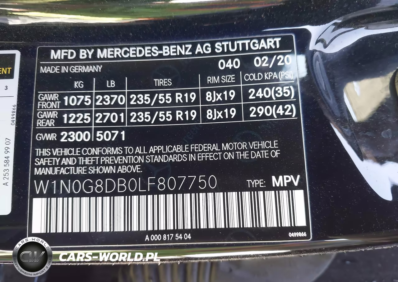 2020 Mercedes-Benz Glc 300 VIN:W1N0G8DB0LF807750 - 9