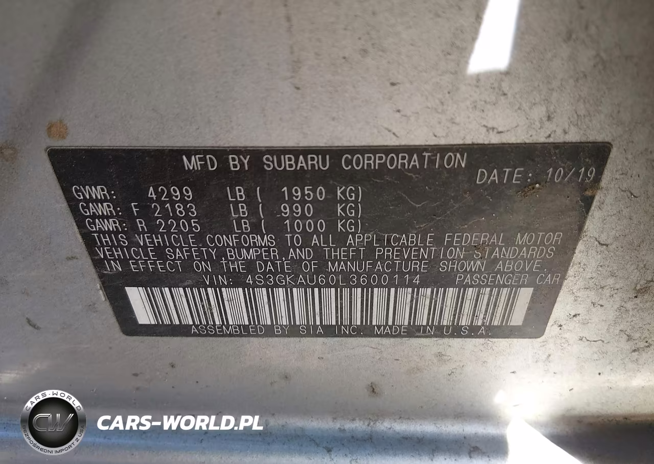 2020 Subaru Impreza Limited VIN:4S3GKAU60L3600114 - 9