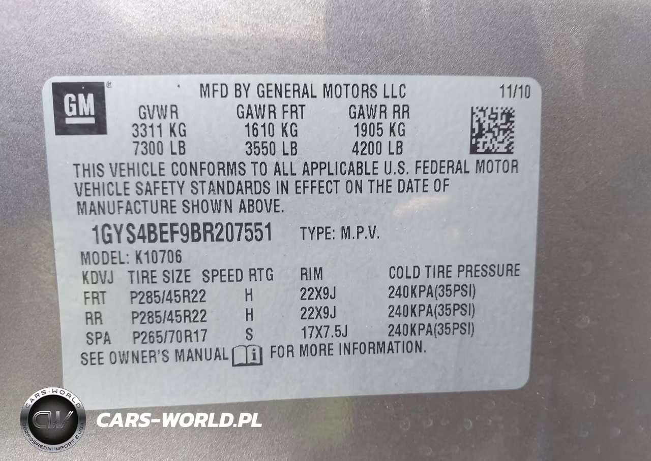 2011 Cadillac Escalade Luxury VIN:1GYS4BEF9BR207551 - 9