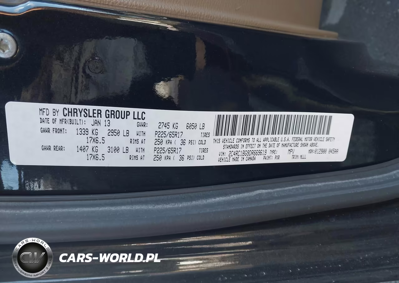 2013 Chrysler Town & Country Touring VIN:2C4RC1BG9DR669619 - 9