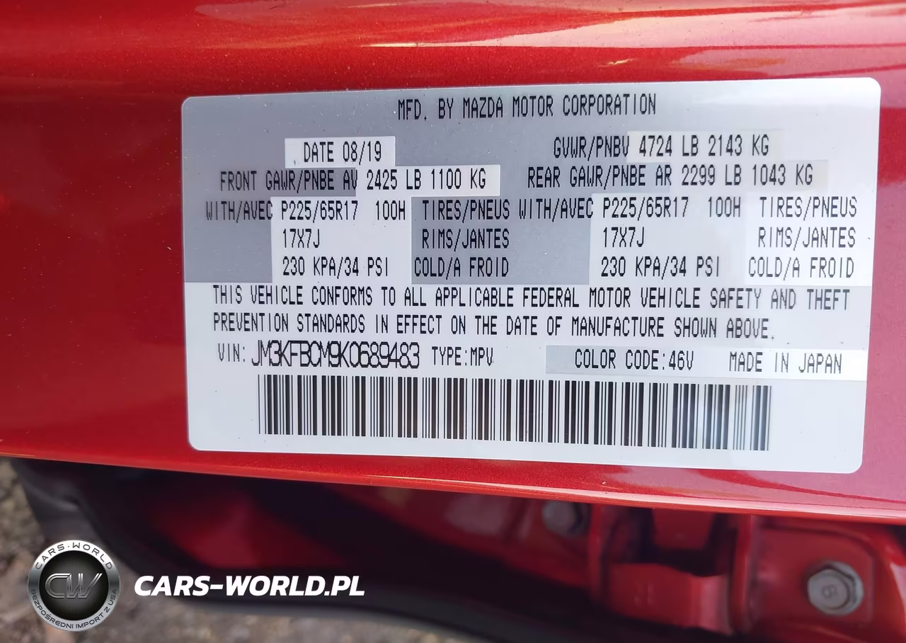 2019 Mazda Cx-5 Touring VIN:JM3KFBCM9K0689483 - 9