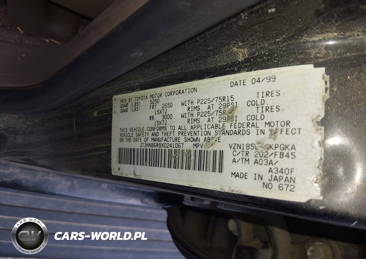 1999 Toyota 4Runner Sr5 V6 VIN:JT3HN86R8X0241067 - 9