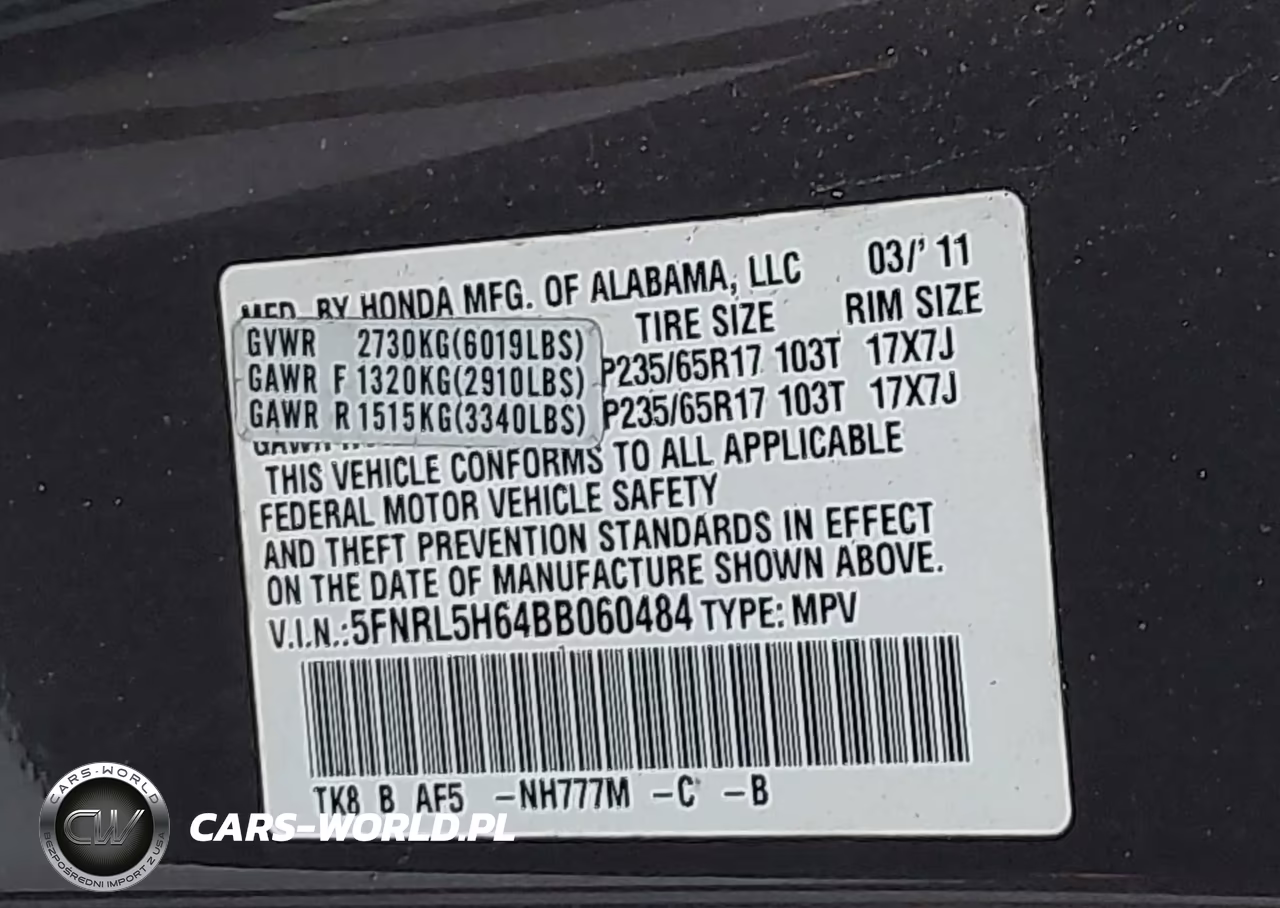 2011 Honda Odyssey Ex-L VIN:5FNRL5H64BB060484 - 9
