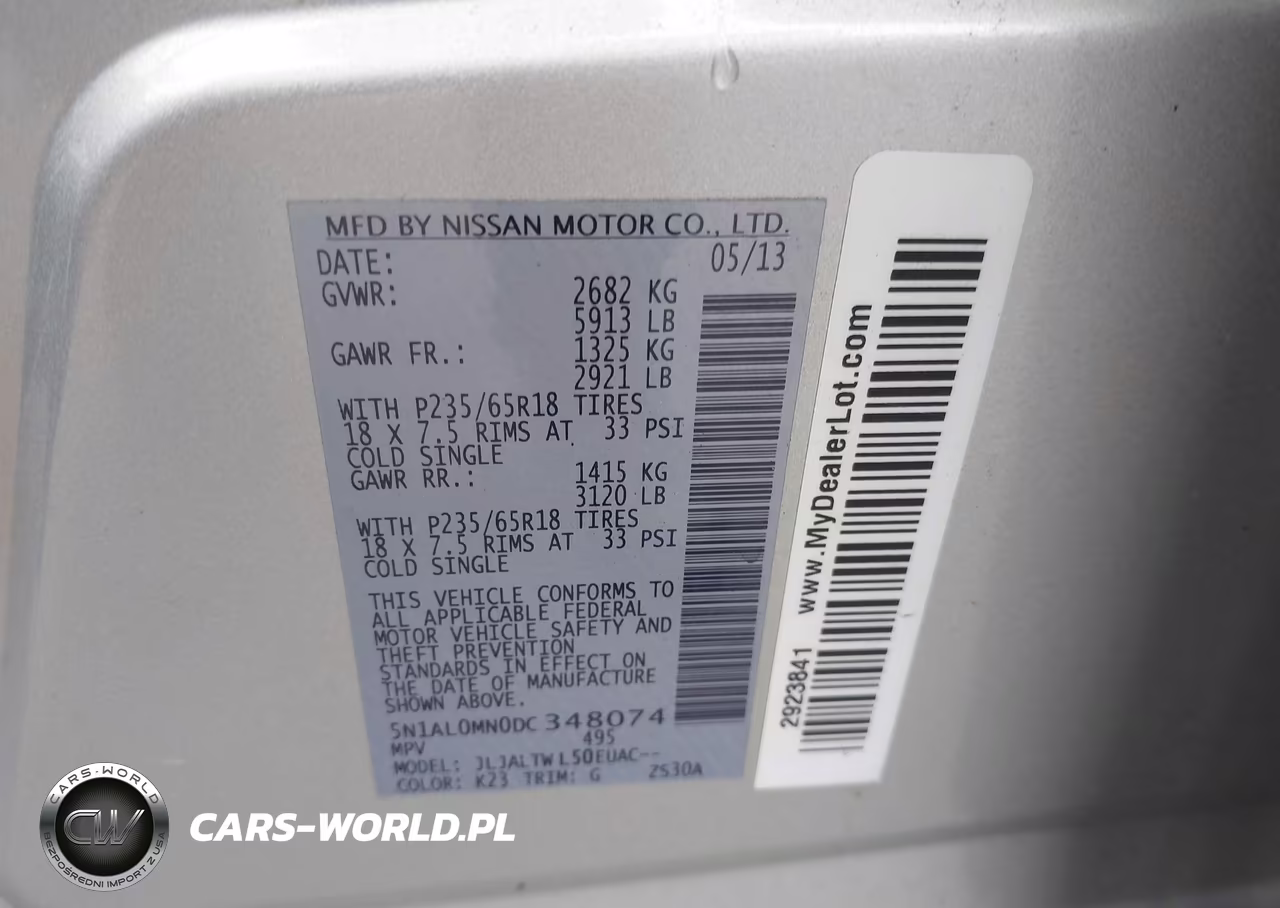 2013 Infiniti Jx35 VIN:5N1AL0MN0DC348074 - 9