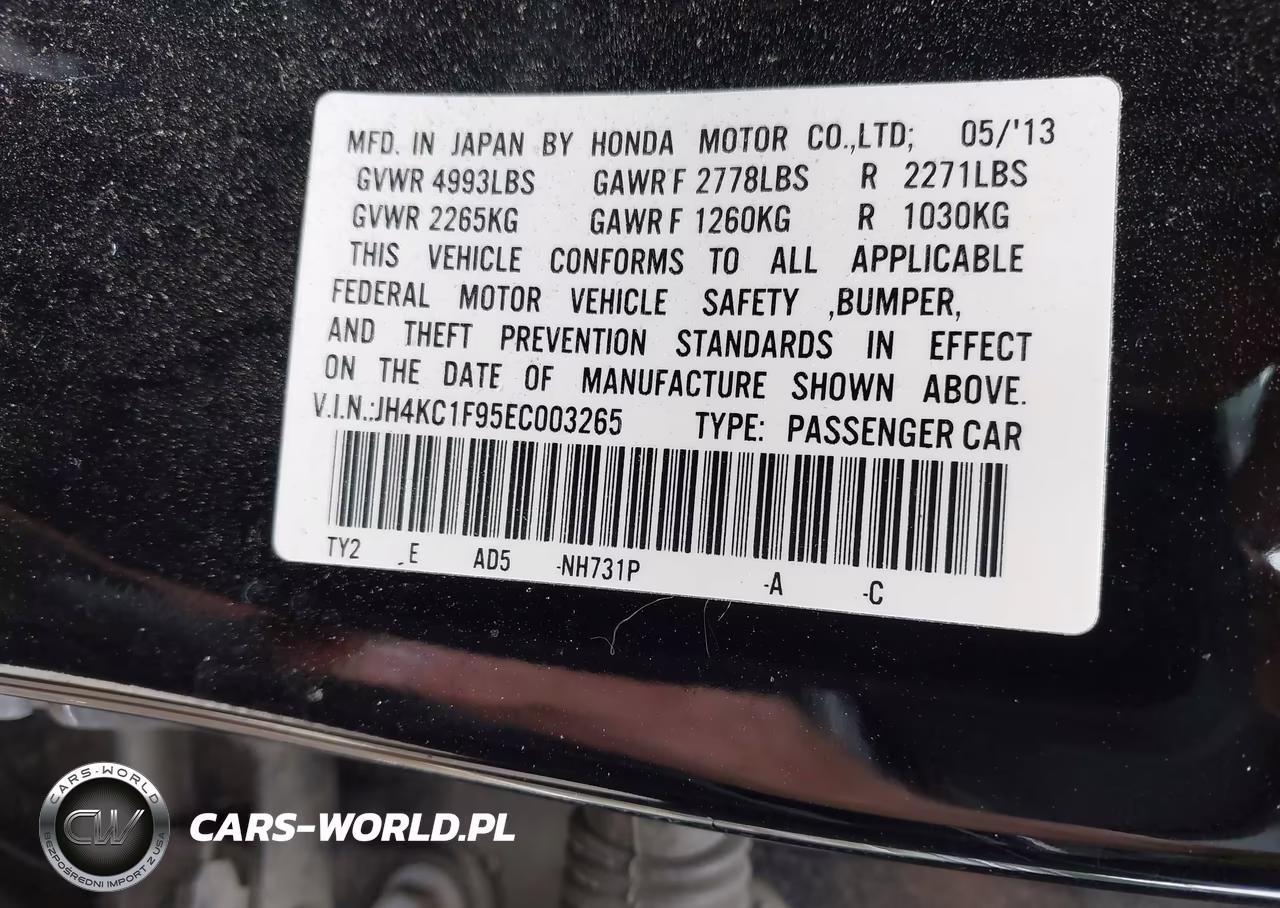 2014 Acura Rlx VIN:JH4KC1F95EC003265 - 9