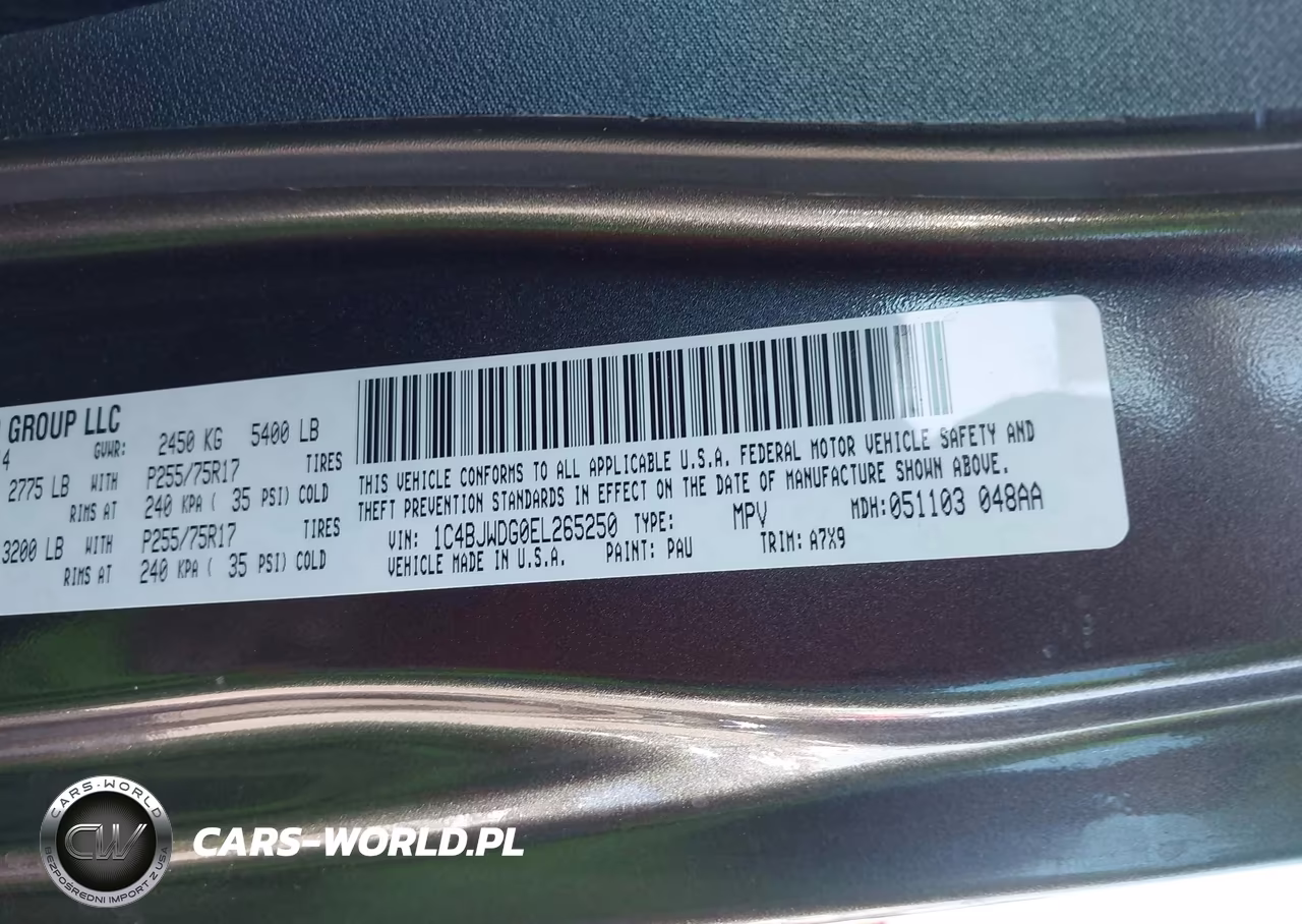 2014 Jeep Wrangler Unlimited Sport VIN:1C4BJWDG0EL265250 - 9