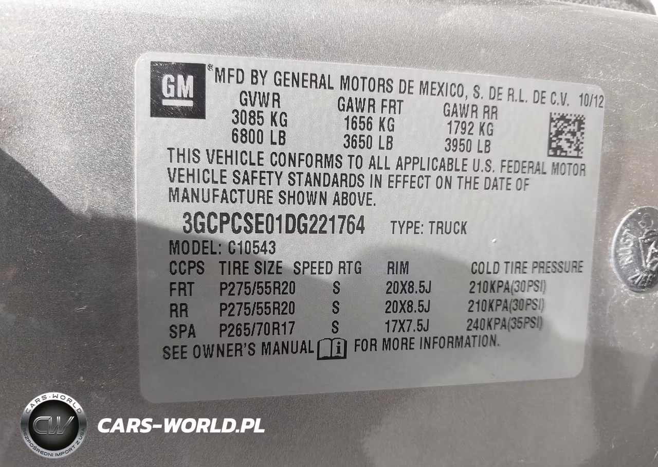 2013 Chevrolet Silverado 1500 Lt VIN:3GCPCSE01DG221764 - 9